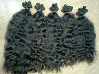 Extensions de cheveux vierges indiens non traités pour tissage, doux, extensibles, bouclés naturels, couleur 1B, 20-30 pouces, cheveux humains