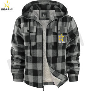 Chaqueta con forro de lana sherpa acogedor y capucha adjunta para mayor calidez - Product Image 1