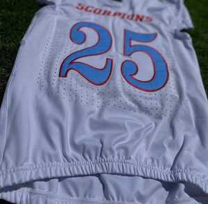 ชุดเครื่องแบบ100% ฟุตบอลโพลีเอสเตอร์อเมริกันแบบสั่งทำพร้อมคุณสมบัติระบายอากาศได้ดี - Product Image 3