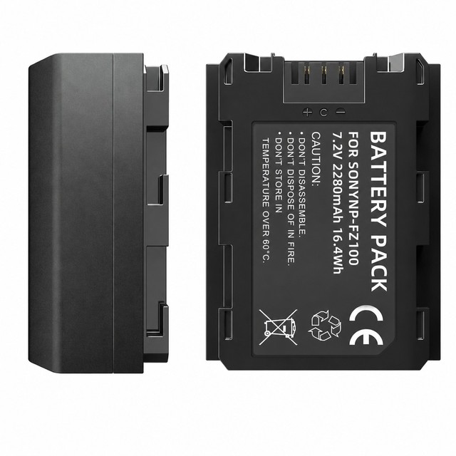 2280mAh Li-ion Digital Camera Battery Pack NP-FZ100 NPFZ100 for ILCE-9 A7RIII A7R3 A9 A7RM3 7.2V Voltage
