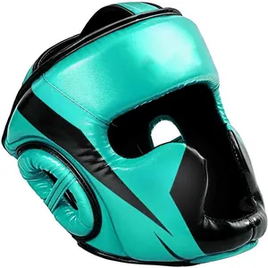 Полный покрытый боксерский шлем Maui Thai искусственная кожа тренировочный спарринг боксерский шлем голова спортивное оборудование боевой головной шлем