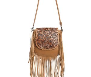 กระเป๋าถือหนังแท้สำหรับผู้หญิงกระเป๋าถือหนังคาวบอยสไตล์โบฮีเมียน - Product Image 1