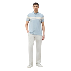 เสื้อกอล์ฟผู้ชายสไตล์ลำลอง ผ้าฝ้าย ยืดได้สี่ทิศทาง ระบายอากาศได้ดี สีพื้น แห้งเร็ว และควบคุมความชื้น - Product Image 1