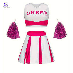 Uniforme de cheerleading de qualité de la meilleure qualité uniforme de cheerleading de couleur unie légère pour l'adulte - Product Image 1