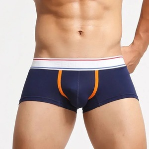 <b>Men's</b> <b>Underwear</b> Youth Fashion <b>Trunks</b> Skin Friendly Cotton Breathable Comfortable Sports Shorts Low-waisted U Convex Pouch Boxers - Product Image 1