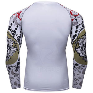 Pakistán Fabricante Último Diseño Rash Guard Spandex Poliéster Hombres Sublimación Rash Guard para adultos - Product Image 6