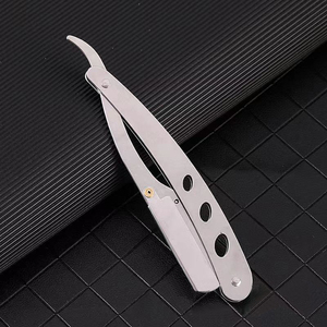 Maquinilla de afeitar manual de barbería de metal de acero inoxidable de gran oferta - Product Image 6