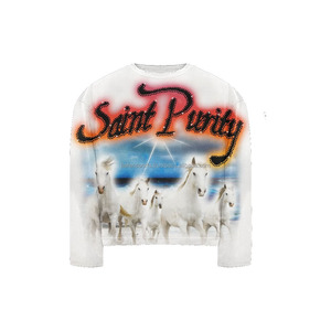 Respirant Logo personnalisé poids lourd 600 GSM 100% coton blanc pull Boxy Baggy sweat à capuche et pantalons de survêtement survêtement survêtements - Product Image 2