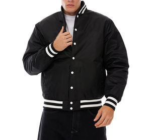 New Fashion Wholesale Plain <b>Baseball</b> <b>Jackets</b> Button Up Custom Logo Printed College Satin Varsity <b>Jacket</b> <b>For</b> <b>Men</b> - Product Image 4