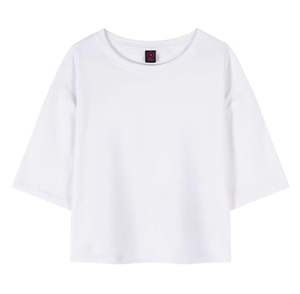 2025 été décontracté haut court Pour Femme vente chaude personnalisé broderie plumes bouton cravate teinture t-shirt pour les femmes de grande taille - Product Image 5