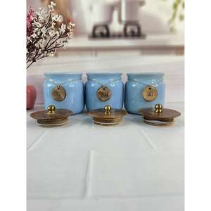 Enamelware Kitchen Storage <b>Box</b> with Lid Storage <b>Containers</b> And Organizers Stainless Steel Made in India by ACMI Food <b>Container</b> - Product Image 1