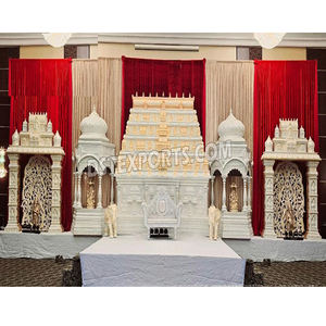 แกรนด์มาเลเซียงานแต่งงาน Manavarai ไฟเบอร์เวที Manavarai ธีมงานแต่งงานตกแต่งอินเดียใต้ Manavarai เวทีจัดงานแต่งงาน - Product Image 1