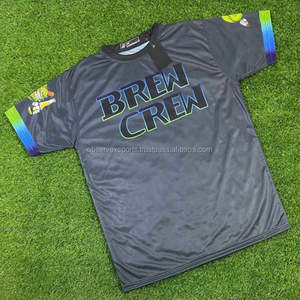 Camisetas de Softbol para Hombre 100% Poliéster, Impresión de Logotipo Personalizado, Precio al por Mayor, Transpirables, de Secado Rápido, Antibacterianas - Product Image 2