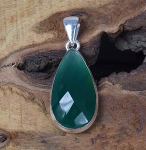 Accessoires pour femmes Cadeau de mariage parfait Pendentif en pierre d'onyx vert en argent sterling 925 avec pendentif estampillé 925 Bijoux - Product Image 4