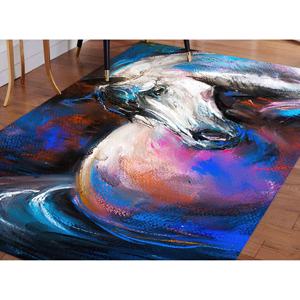 <b>Horse</b> <b>Painting</b> Rug: Anti-Slip Chenille Accent Rug, Printed Rug,Nonwoven Thin Rug - Product Image 5