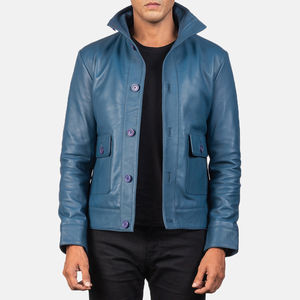 Veste en cuir de moto de style de rue pour hommes de haute qualité avec logo personnalisé en peau de mouton fermeture à glissière d'hiver motif de motard - Product Image 6