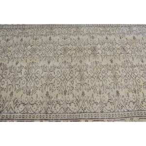 พรมตุรกีวินเทจคลาสสิกสีเบจสีน้ำตาล4.3x7.9ฟุตการเย็บปะติดปะต่อกันโบฮีเมียนขนสัตว์ถักแบบแบนสำหรับห้องนั่งเล่นปอกระเจา - Product Image 5