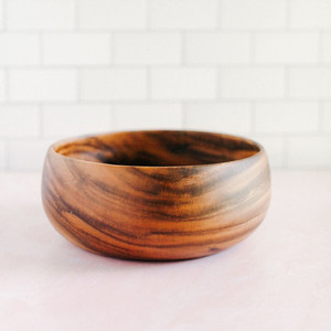 Juego de Vajilla de Lujo de Madera de Acacia, Cuenco de Madera Maciza para Sopa, Arroz, Soporte para Cubiertos de Bebé, Instalación de Material PET, Tazones para Mezclar - Product Image 1