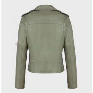 Veste en cuir PU de haute qualité avec logo personnalisé Veste de moto casual avec ceinture en simili cuir Veste manteau de motard à fermeture éclair pour femmes - Product Image 2