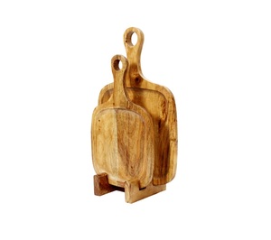 Planches à découper en bois d'acacia avec poignée Planches à découper pour viande Pizza Fromage Sushi Planches de cuisine - Product Image 1