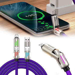 240W Super Fast Charging Cable <strong>4</strong> in 1 Multi Connectors Charger Rotating Elbow USB to Type-C 1.2M Mobile Phone Charger Cable - Product Image 3