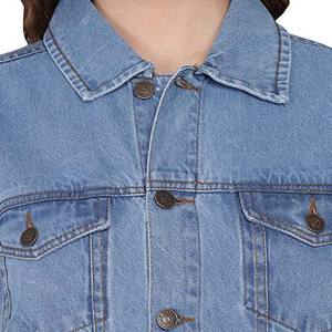 Chaqueta Vaquera de Invierno de Manga Larga Personalizada para Mujer, Talla Grande, Algodón con Tejido Elástico, Procesamiento de Punto Otoñal, Venta al por Mayor - Product Image 5