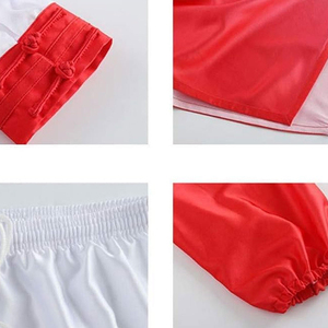 Women's Gradient Kung Fu Uniform White to <b>Red</b> 100% Cotton Stretch Breathable Martial Arts Kimono Regular Fit Adult Size - Product Image 5