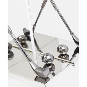 Porte-livres de bureau en forme de bâton de golf et de balle, poli miroir, organisateur de livres, de magazines et de journaux, porte-livres décoratif, décoration de la maison, cadeaux - Product Image 3