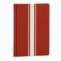 Carnet à rayures rouge brique, impression personnalisée, vente en gros, bloc-notes à couverture rigide