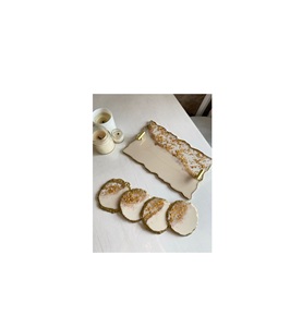 Compre bandejas de resina de primera calidad con mango de metal para la decoración de la cocina del hogar de lujo tienda en línea - Product Image 3