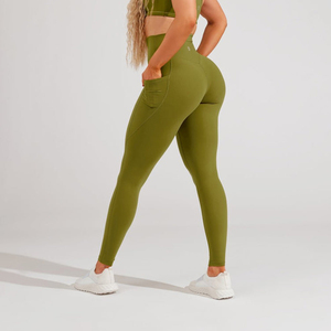 Factory High Waist <strong>Mesh</strong> Tight Workout Sports Gym Scrunch Butt Seamless Yoga Woman <strong>Legging</strong> <strong>With</strong> Pocket China - Product Image 2