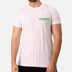Camiseta en blanco, Camiseta holgada de algodón 100% personalizada, Camiseta con estampado de logotipo para hombres, camiseta de gimnasio de secado rápido OEM para hombres, camiseta de manga corta sin costuras para hombres - Product Image 2
