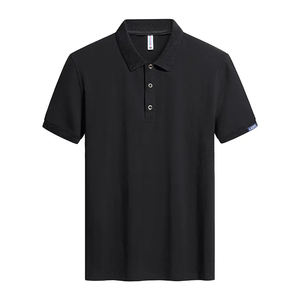 Polos de hombre de alta calidad hechos en fábrica con logotipo personalizado de talla grande 95% algodón 5% Spandex manga corta con logotipo bordado - Product Image 2