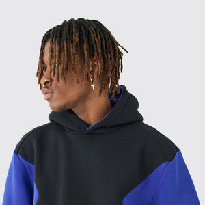 Nouveauté 2026 – Sweats à capuche pour hommes bicolores, design personnalisé, motif uni, épaules tombantes, coupe oversize, chauds pour l'hiver – Vente en gros - Product Image 4