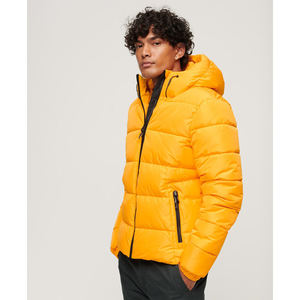 Veste d'hiver matelassée pour homme de haute qualité, couleur unie, col à capuche, logo sur le devant, best-seller, utilisation en extérieur, prix raisonnable - Product Image 6