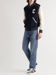 2026 Blousons d'hiver universitaires de baseball premium en toile patchwork écologique, unisexe, col montant, devant haut, vêtements de sport - Product Image 4