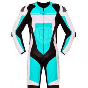 Traje de Motocicleta y Automóvil de Cuero Genuino de la Mejor Calidad Unisex ROMEO INDUSTRY, Resistente al Viento e Impermeable para Todas las Estaciones - Product Image 2