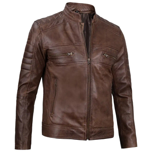 Hot Selling <b>Men</b> Clothing <b>Leather</b> <b>Jacket</b> New Fashion <b>Men</b> <b>Leather</b> <b>Jacket</b> Wholesale prices Top Quality - Product Image 4