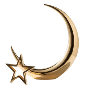 Luna y Estrella Colgantes de Latón de Alta Calidad con Acabado Pulido para Decoración del Hogar, Luna de Metal para Decoración Colgante - Product Image 3