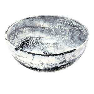 Tazón para servir ensalada de Arte de resina de grado alimenticio Color de tortuga sombreado pulido Natural negro sombreado mármol aspecto cartón de fruta sostenible - Product Image 3