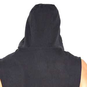 Sudadera con capucha para hombre, de alta calidad, 100% algodón liso, con cuello redondo, sin mangas - Product Image 4