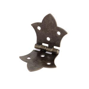 صناديق خشبية معدنية صغيرة مزخرفة برونزية عتيقة مفصلة علوية مفصلات حديدية عتيقة للصدور ، صندوق مجوهرات - Product Image 1