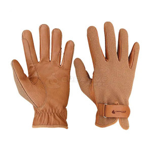 Gants d'équitation en cuir personnalisés pour hommes et femmes, respirants, antidérapants, adaptés aux écrans tactiles, disponibles pour l'hiver - Product Image 1