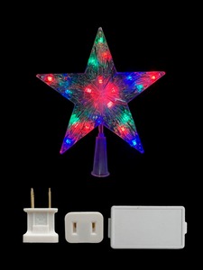 Decorazione Natalizia a Forma di Stella 3D in Plastica LED Multicolore Calda IP44 Impermeabile AC 110V con Spina a Muro Regalo per la Casa - Product Image 2
