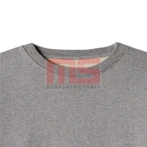 Venta al por mayor de algodón básico de mezcla de hombres de cuello redondo sudaderas logotipo personalizado Impresión de hombro caído moda Streetwear pulóver - Product Image 6