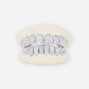Hiphop-dientes de diamante Natural para Grillz, hiphop personalizado con parte superior 4 inferior, 4 VVS - Product Image 1