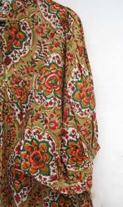 Col en v Tie Dye Kaftan Robe Femmes Manches Courtes Coupe Lâche Rayonne Tissu Modeste Midi Longueur 6XL Taille Plage Cocktail Occasions - Product Image 4