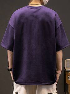 เสื้อยืดคอกลมผู้ชาย ผ้าฝ้าย 100% พิมพ์ลาย ถักทอ ออกแบบโลโก้ OEM ตามสั่ง ระบายอากาศ แห้งเร็ว ผ้าเจอร์ซีย์ สีและขนาดตามสั่ง - Product Image 6