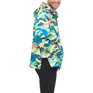 Chaqueta cortavientos impermeable de poliéster 100% ligera más vendida, chaqueta bomber con capucha para hombre con cuello levantado, temporada de invierno lluviosa - Product Image 2