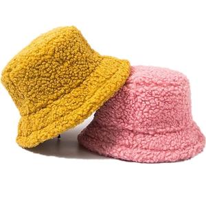 Winter Women Faux Fur Bucket Cap Warm Hat Wide Brim Unisex Fluffy Winter Soft Hat Faux Fur Hats - Product Image 1